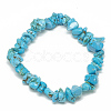 Synthetic Turquoise Beaded Stretch Bracelets BJEW-S134-04-1