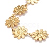 Enamel Daisy Link Chains Bracelet BJEW-P271-01G-02-3