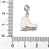 Rhodium Plated 925 Sterling Silver Enamel European Dangle Charms STER-P062-02A-03-3