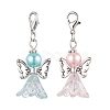 2Pcs 2 Colors Wedding Season Angel Glass Pearl & Acrylic Pendant Decorations HJEW-JM01922-02-1