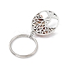Natural Carnelian Chip & Alloy Tree of Life Pendant Keychain KEYC-JKC00648-04-5