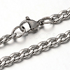 Non-Tarnish 304 Stainless Steel Curb Chain Necklace NJEW-I065-35-1