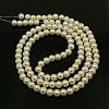 10MM Creamy White Round Pearlized Glass Pearl Beads Strands for Noble Necklace Jewelry Making X-HY-10D-B02-2