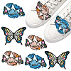 AHADERMAKER 6Pcs 3 Styles Butterfly Computerized Embroidery Cloth Iron on/Sew on Patches PATC-GA0001-26-1