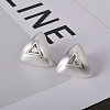 Triangle Brass Drawbench Stud Earring EJEW-L288-007S-1