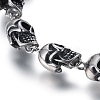 304 Stainless Steel Link Chain Bracelets BJEW-L665-01AS-3