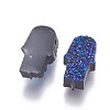 Imitation Druzy Gemstone Resin Beads RESI-L026-A03-2