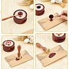 Brass Wax Seal Stamps with Rosewood Handle AJEW-WH0412-0091-3