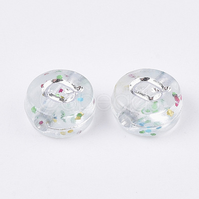 Plating Transparent Acrylic Beads TACR-T008-01B-1