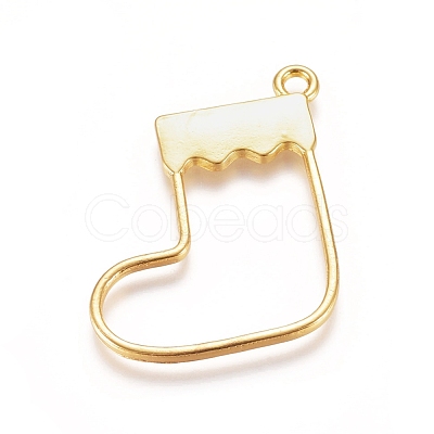 Zinc Alloy Open Back Bezel Pendants PALLOY-E564-83G-1