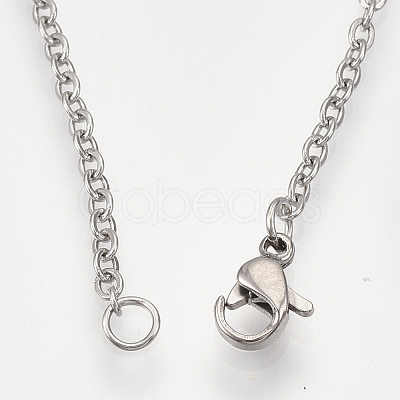 Non-Tarnish 201 Stainless Steel Puppy Pendant Necklaces NJEW-T009-JN046-1-40-1