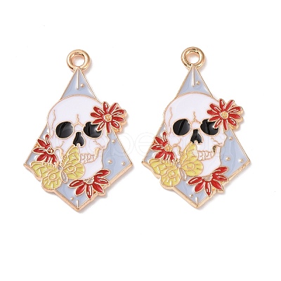 Halloween Alloy Enamel Pendants ENAM-G203-03KCG-1