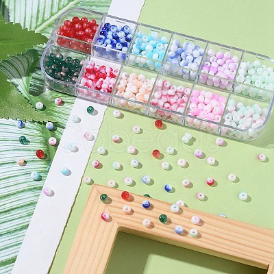 48G 12Colors 6/0 Opaque Glass Seed Beads SEED-YW0002-18-1