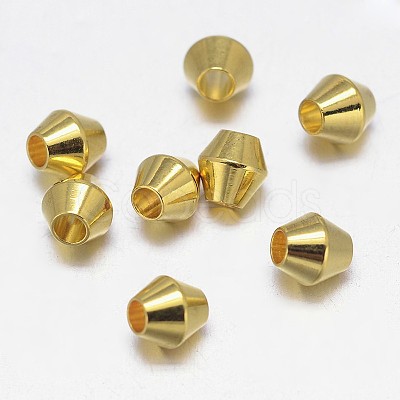 Brass Spacer Beads KK-E738-58G-1