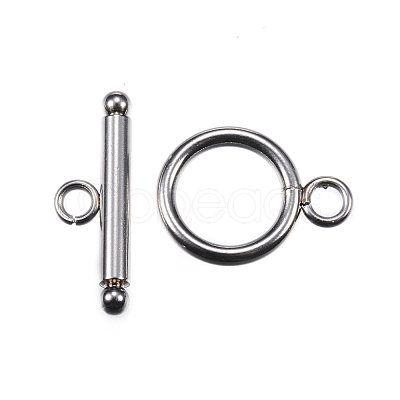 Non-Tarnish 304 Stainless Steel Toggle Clasps X-STAS-F040-41-P-1