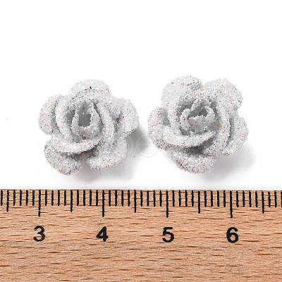 3D Rose Flower Baking Paint Aluminum Beads FIND-L019-01C-1