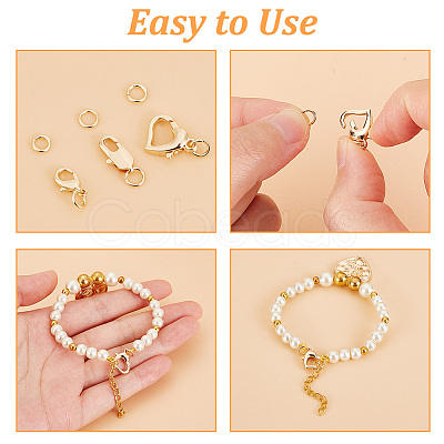 PandaHall Elite 30Pcs 3 Styles Alloy Lobster Claw Clasps FIND-PH0010-86-1