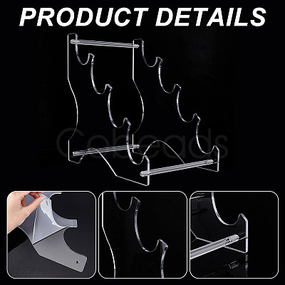 4-Tier Acrylic Sword Katana Holder Stands ODIS-WH0017-108-1