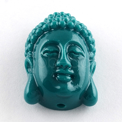 Dyed Buddha Head Synthetical Coral Beads CORA-R011-16G-1