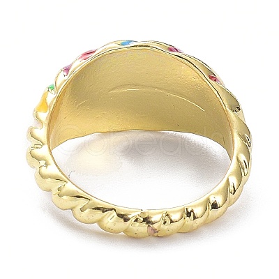 Alloy Enamel Finger Rings RJEW-Z008-30LG-1