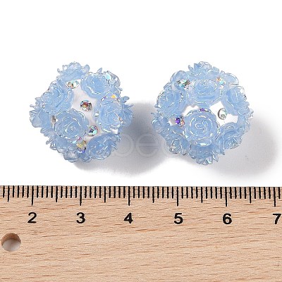 Handmade Polymer Clay Rhinestone Beads CLAY-H004-06C-1