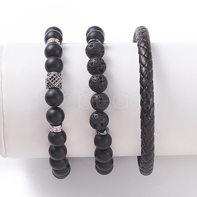 Unisex Stretch Bracelets Sets BJEW-JB04843-1