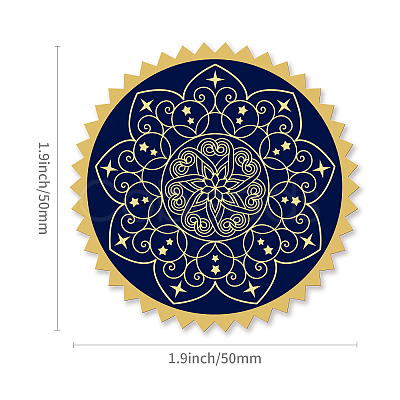 Self Adhesive Gold Foil Embossed Stickers DIY-WH0219-009-1