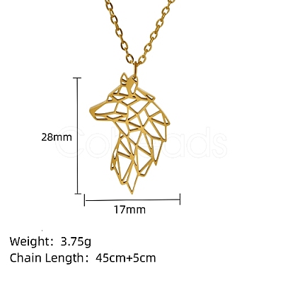 Real 18K Gold Plated Stainless Steel Pendant Necklace GF1493-01-1