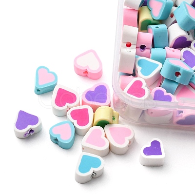 65Pcs Handmade Polymer Clay Beads CLAY-YW0001-70-1