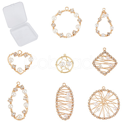 SUNNYCLUE Brass Wire Wrapped Pendants KK-SC0001-84-1