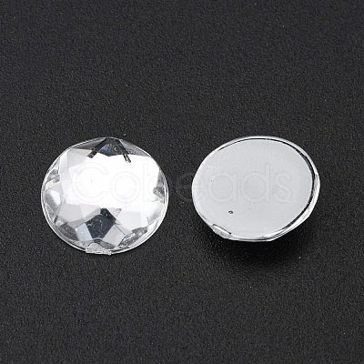 Acrylic Rhinestone Flat Back Cabochons X-PGO-12mm38-1