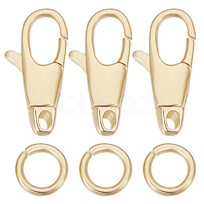 Beebeecraft 6Pcs Brass Swivel Lobster Claw Clasps DIY-BBC0001-53-1