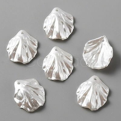 Pearlized Acrylic Imitation Pearl Pendants SACR-WH0011-01B-1