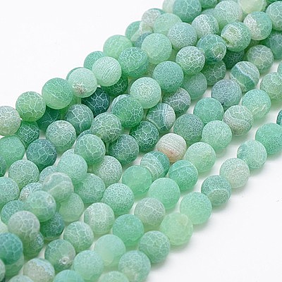 Natural Weathered Agate Beads Strands X-G-G589-6mm-08-1