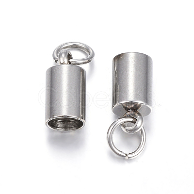 Tarnish Resistant 201 Stainless Steel Cord Ends X-STAS-E120-01-4.2mm-1