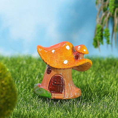 Mushroom House Resin Craft Moss Micro Landscape Decoration PW-WG30077-01-1