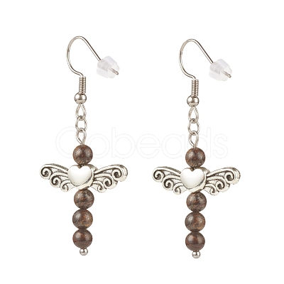 Alloy Angel Dangle Earrings EJEW-JE04872-1