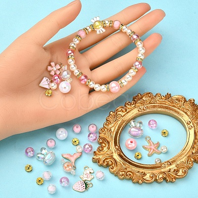 DIY Cute Stretch Bracelet Making Kit DIY-YW0005-77B-1