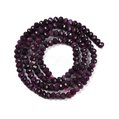 Natural Ruby Beads Strands G-P553-F01-03-1