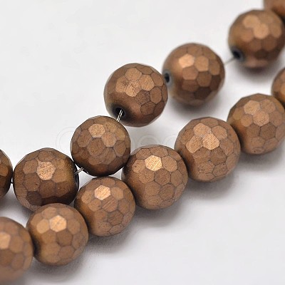 Electroplate Non-magnetic Synthetic Hematite Beads Strands G-I175-18A-1