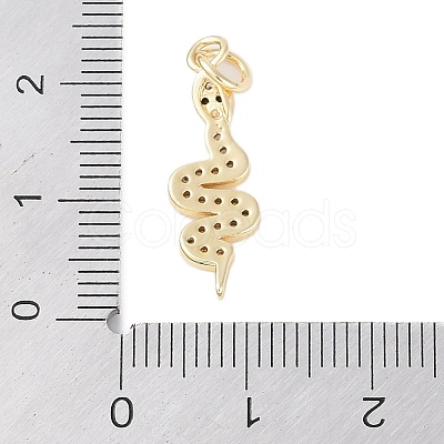 Rack Plating Brass Clear Cubic Zirconia Pendants KK-Z060-01G-02-1