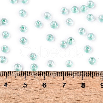 6/0 Transparent Inside Colours Glass Seed Round Beads SEED-N006-004C-1