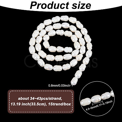 GOMAKERER 1 Strand Grade A Natural Cultured Freshwater Pearl Beads Strands PEAR-GO0001-08-1