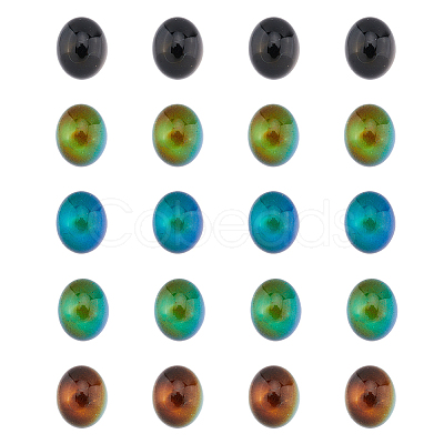 SUPERFINDINGS Translucent Glass Cabochons GLAA-FH0001-54-1