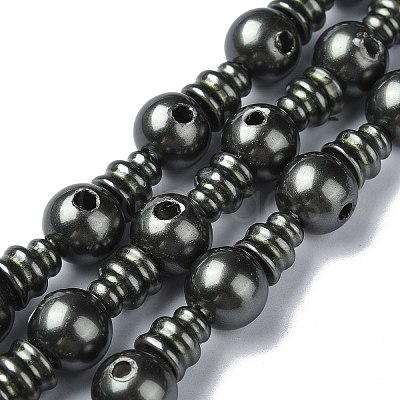 Natural Shell Pearl 3-Hole Guru Bead Strands G-K149-53C-1