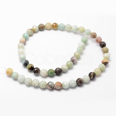 Natural Flower Amazonite Beads Strands G-D840-24-6mm-1