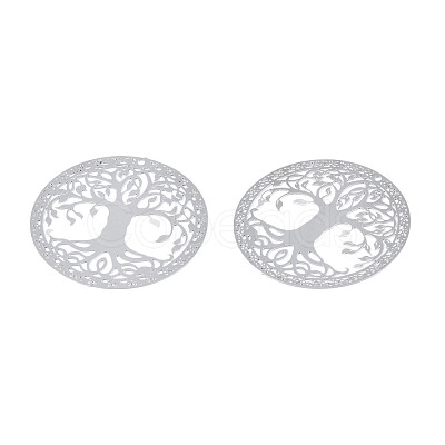 Non-Tarnish 201 Stainless Steel Filigree Pendants X-STAS-S118-060-1