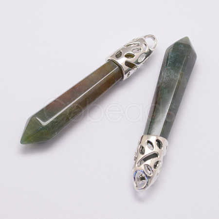 Natural Indian Agate Big Pointed Pendants G-D860-C34-P-1