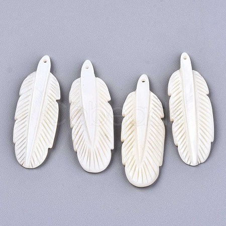 Natural Freshwater Shell Pendants SHEL-R113-11-1