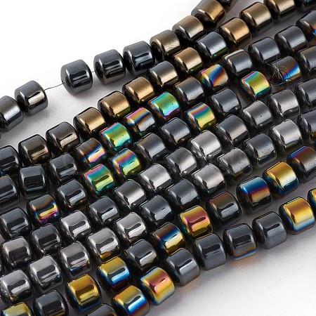 Electroplated Non-magnetic Synthetic Hematite Beads Strands G-P408-I-1